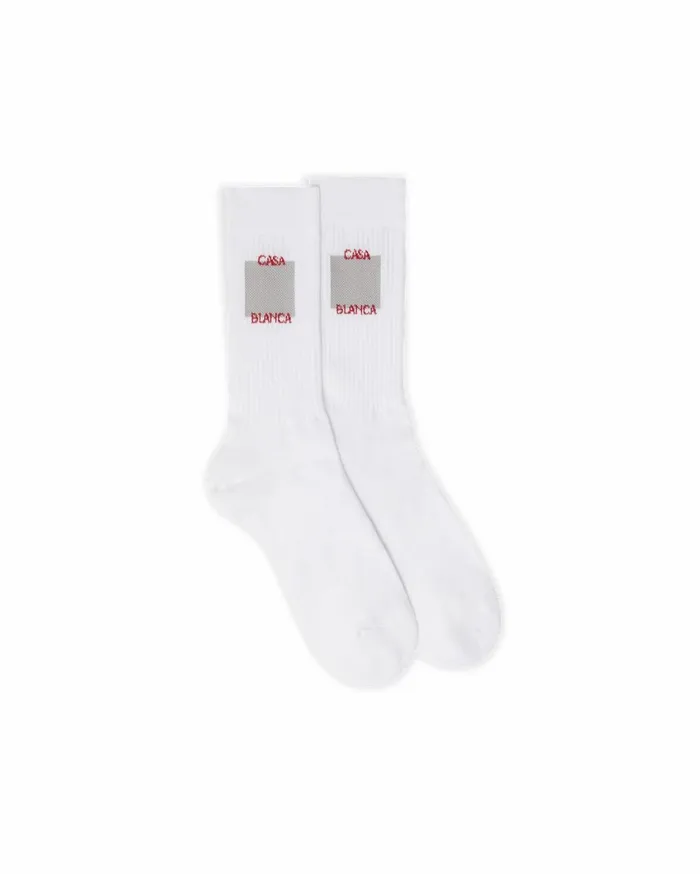 Socks MenWomen Casablanca Paris Grey Casa Logo Socks