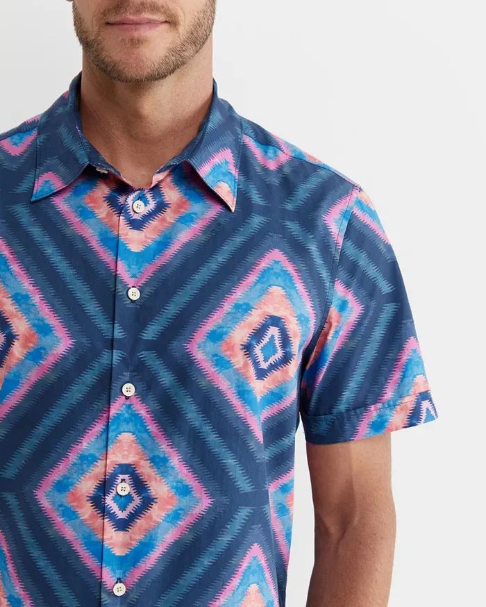Sportscraft Alf Short Sleeve Liberty Shirt Navy Multi Men Shirts