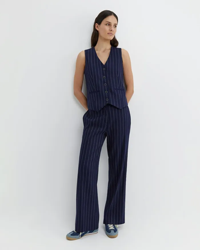 Sportscraft Brianne Stripe Vest Navywhite Women Jackets and Vests