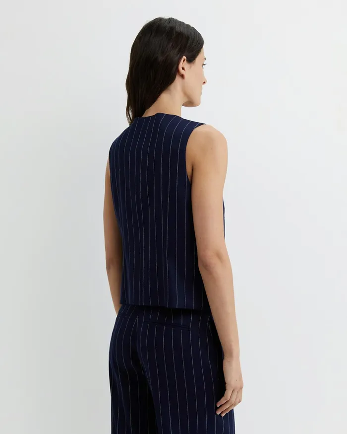 Sportscraft Brianne Stripe Vest Navywhite Women Jackets and Vests