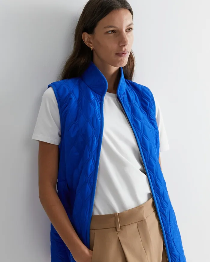 Sportscraft Charlie Quilted Vest Cobalt Women Jackets and Vests