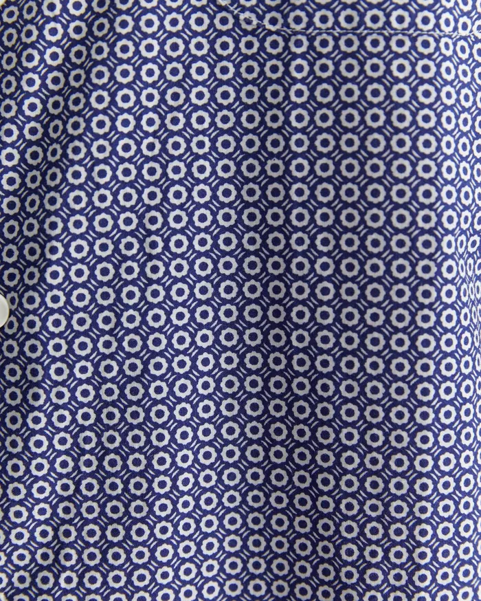 Sportscraft Claremont Print Shirt Ball Point Blue Men Shirts