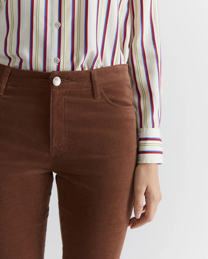 Sportscraft Cleo Velvet Pant Cognac Women Pants
