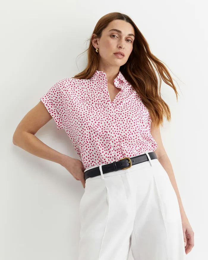 Sportscraft Dashy Lily Voile Shirt Whitepink Women Shirts