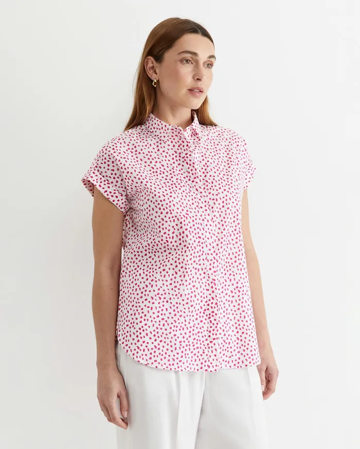 Sportscraft Dashy Lily Voile Shirt Whitepink Women Shirts