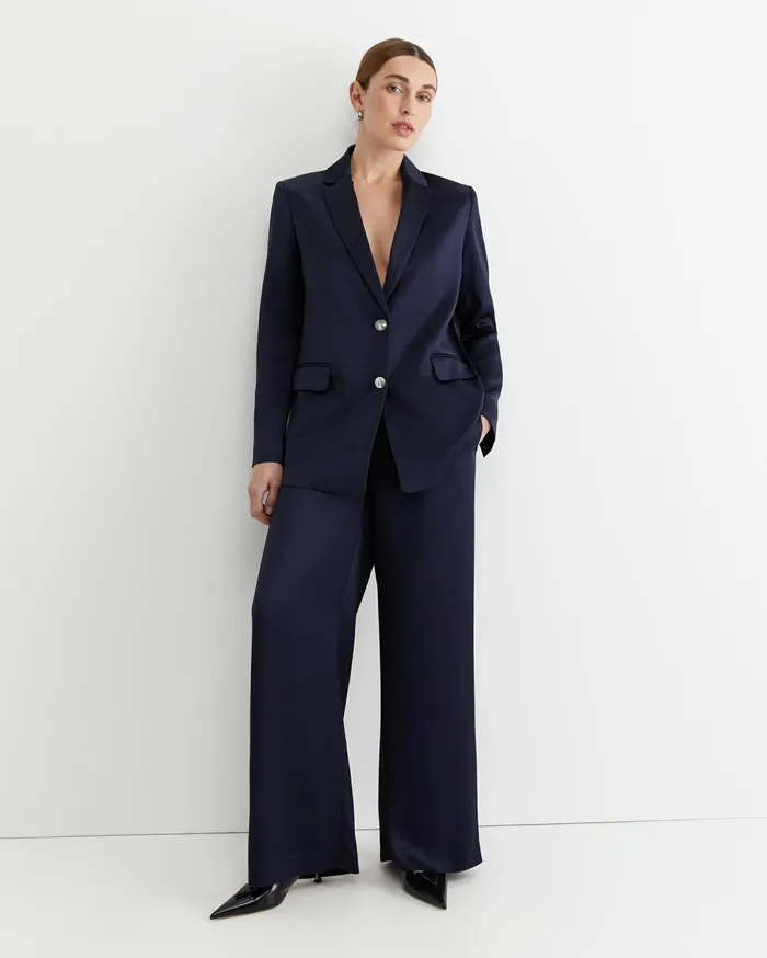 Sportscraft Harlow Sateen Blazer Navy Women Blazers