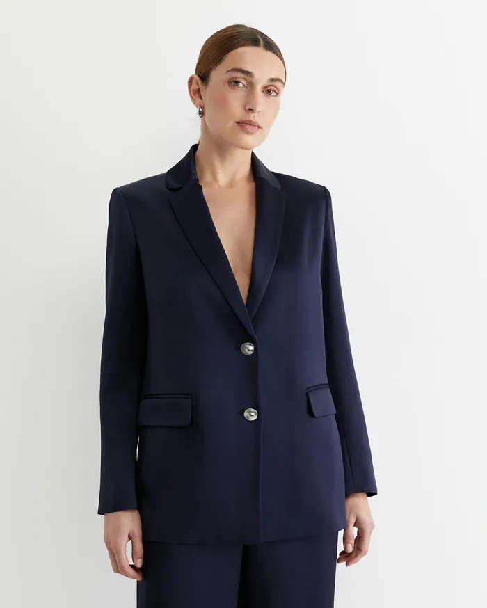 Sportscraft Harlow Sateen Blazer Navy Women Blazers