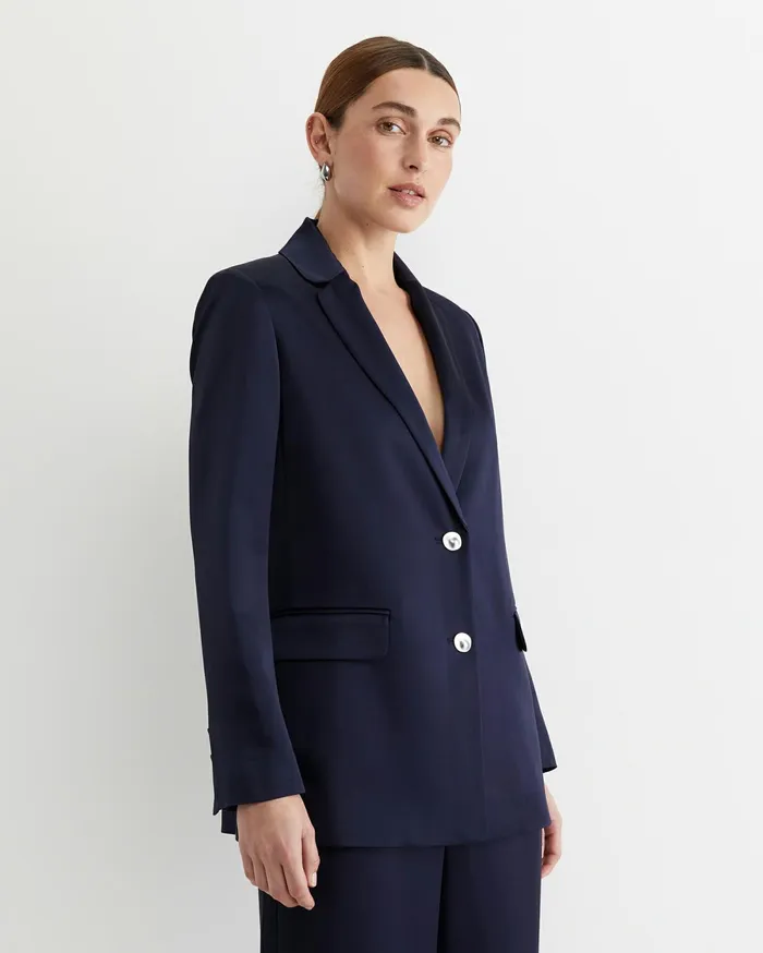Sportscraft Harlow Sateen Blazer Navy Women Blazers