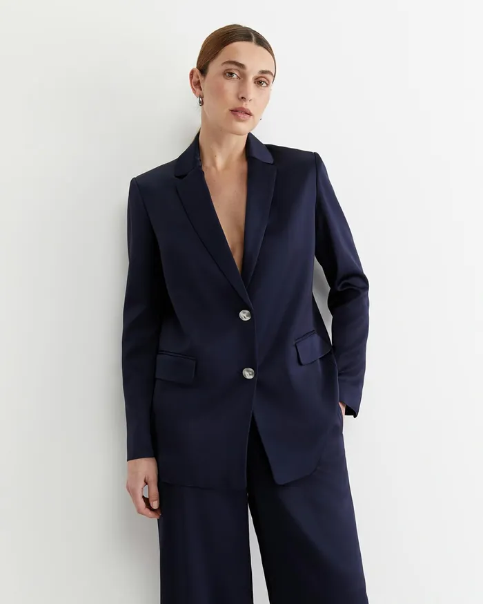 Sportscraft Harlow Sateen Blazer Navy Women Blazers