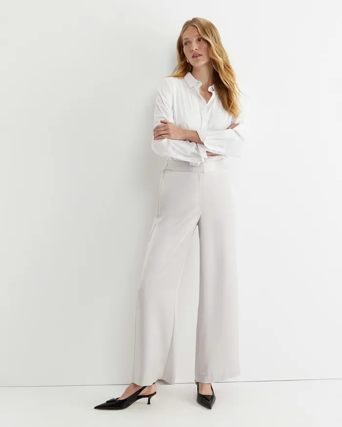 Sportscraft Harlow Sateen Wide Leg Pant Pearl Women Pants