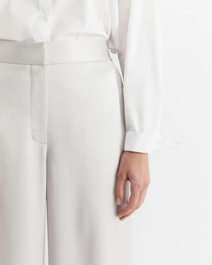Sportscraft Harlow Sateen Wide Leg Pant Pearl Women Pants