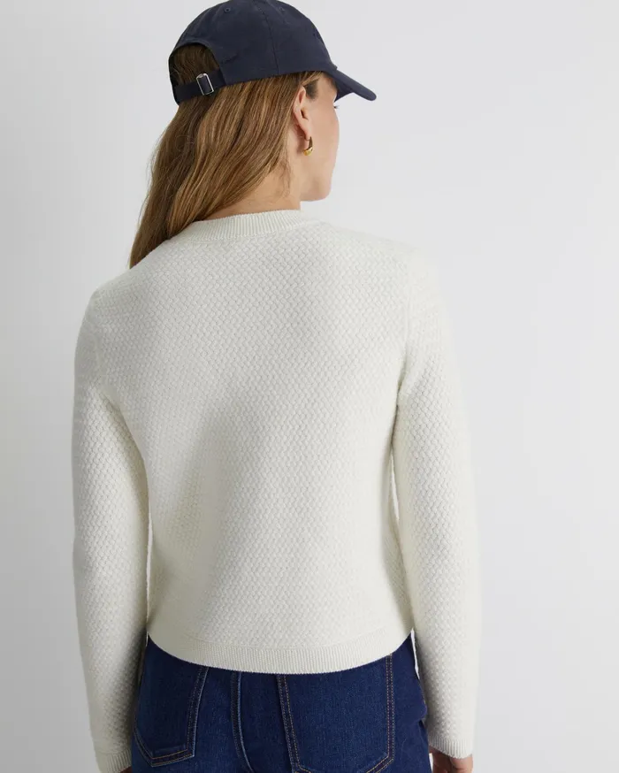 Sportscraft Joyce Merino Wool Cardigan Winter White Women Knits and Cardigans