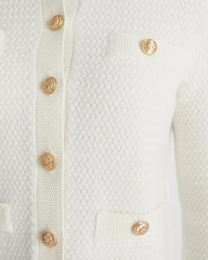 Sportscraft Joyce Merino Wool Cardigan Winter White Women Knits and Cardigans
