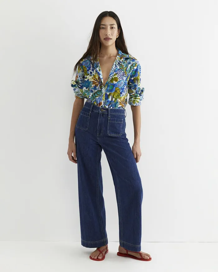 Sportscraft Jungle Long Sleeve Liberty Shirt Blue Multi Women Shirts