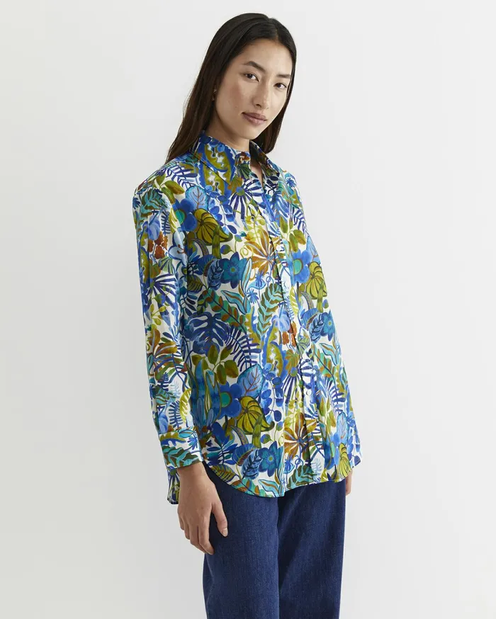 Sportscraft Jungle Long Sleeve Liberty Shirt Blue Multi Women Shirts