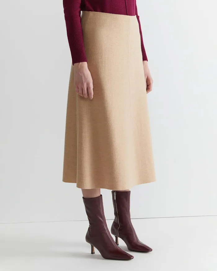 Sportscraft Kendra Wool Skirt Tan Women Skirts