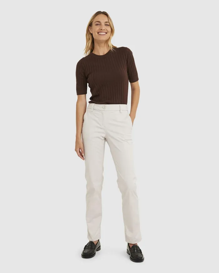 Sportscraft Laura Relaxed Chino Bone Women Pants