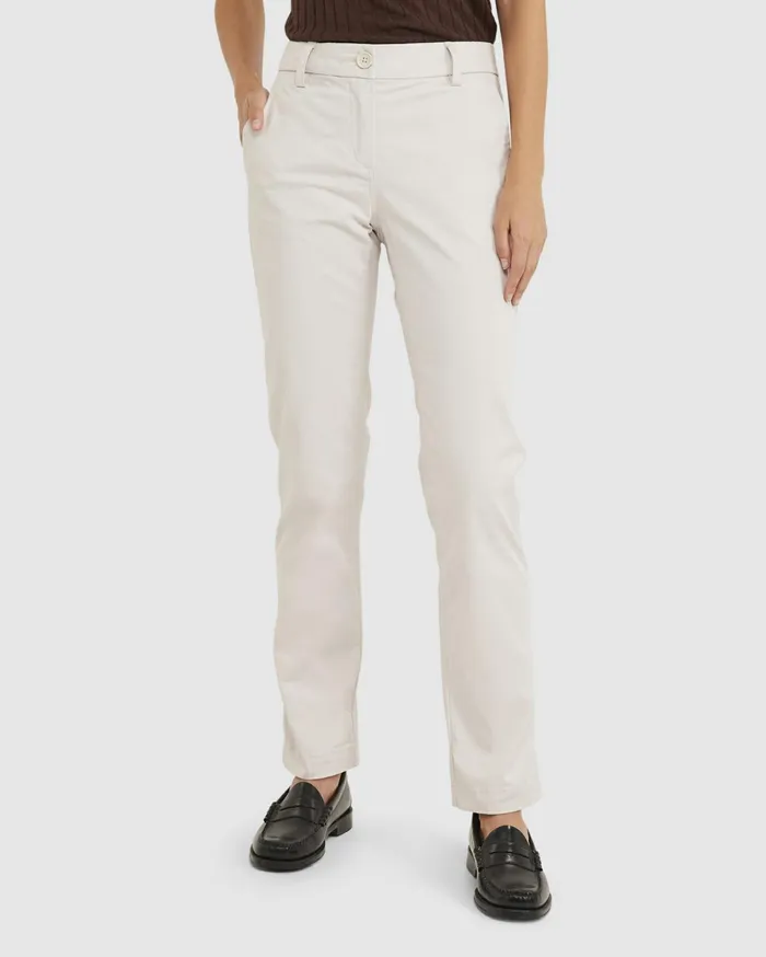 Sportscraft Laura Relaxed Chino Bone Women Pants