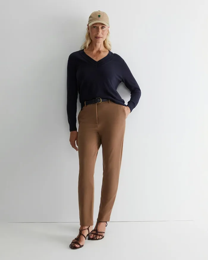 Sportscraft Laurina Vneck Sweater Navy Women Knits and Cardigans
