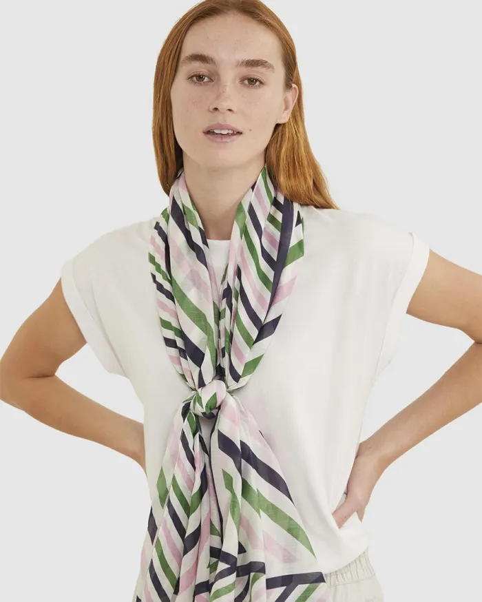 Sportscraft Lexi Cotton Silk Sarong Green Women Scarves