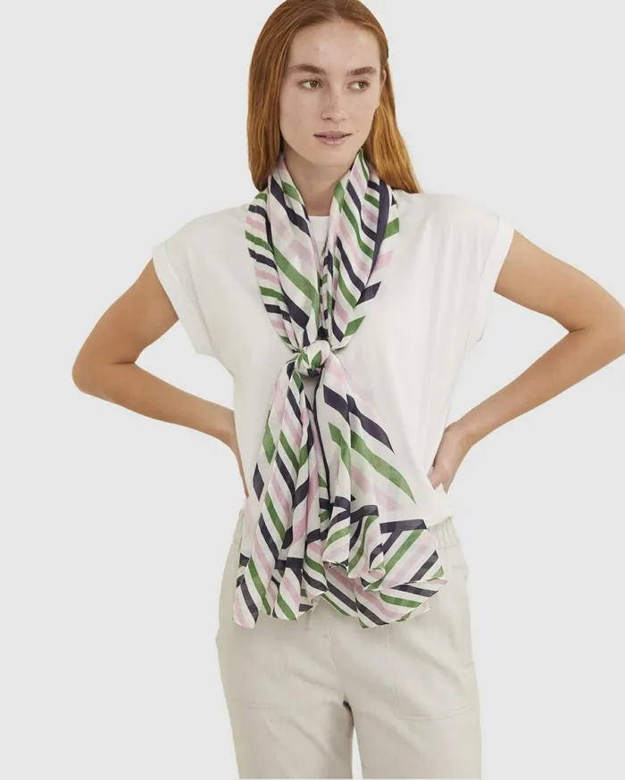 Sportscraft Lexi Cotton Silk Sarong Green Women Scarves