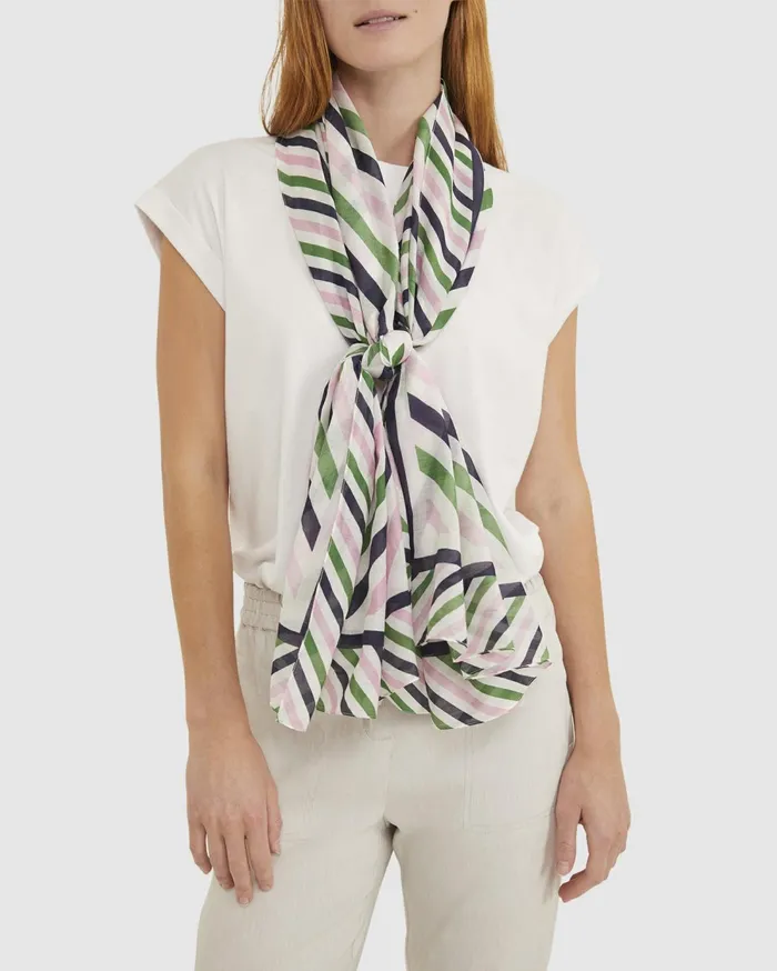 Sportscraft Lexi Cotton Silk Sarong Green Women Scarves