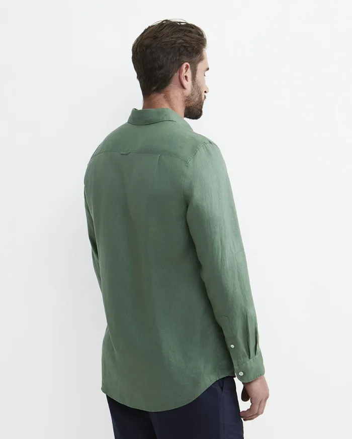 Sportscraft Long Sleeve Linen Shirt Elm Men Shirts