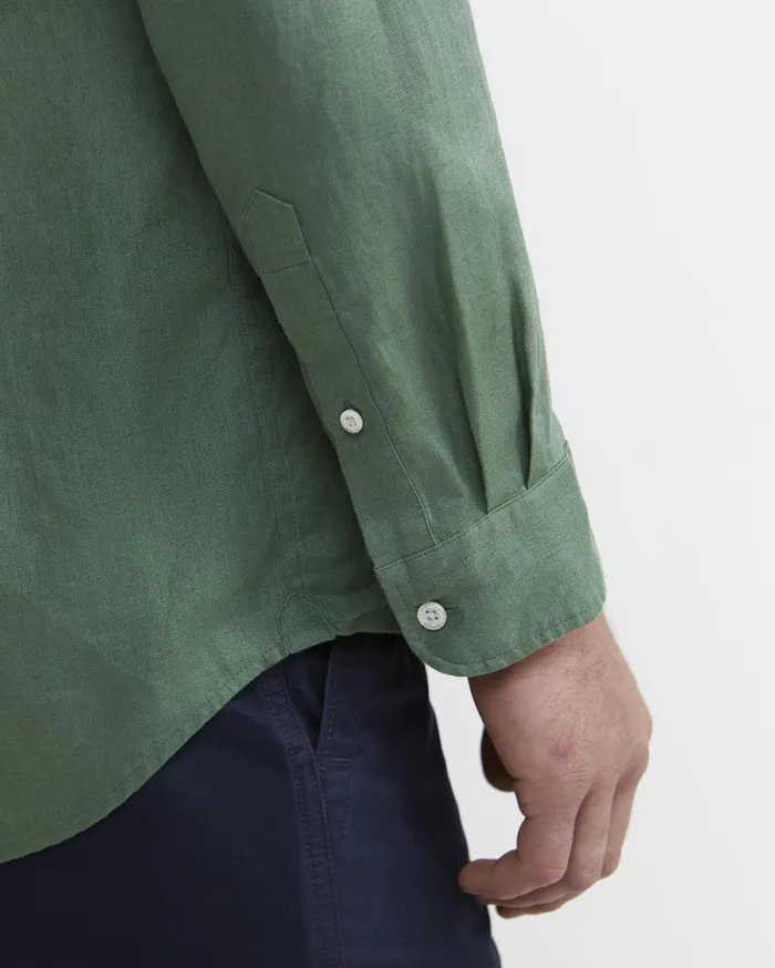 Sportscraft Long Sleeve Linen Shirt Elm Men Shirts