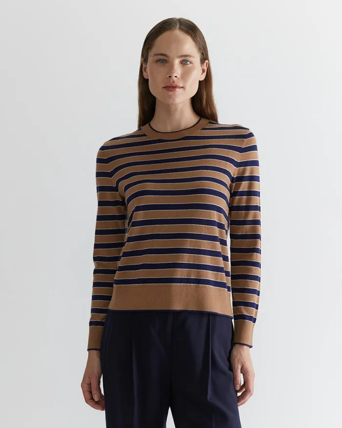 Sportscraft Merino Wool Stripe Knit Stripe Women Knits and Cardigans