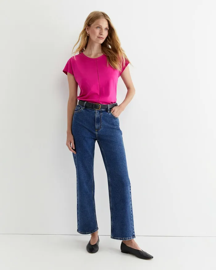 Sportscraft Miranda Stitch Tee Berry Women Tops and Tees