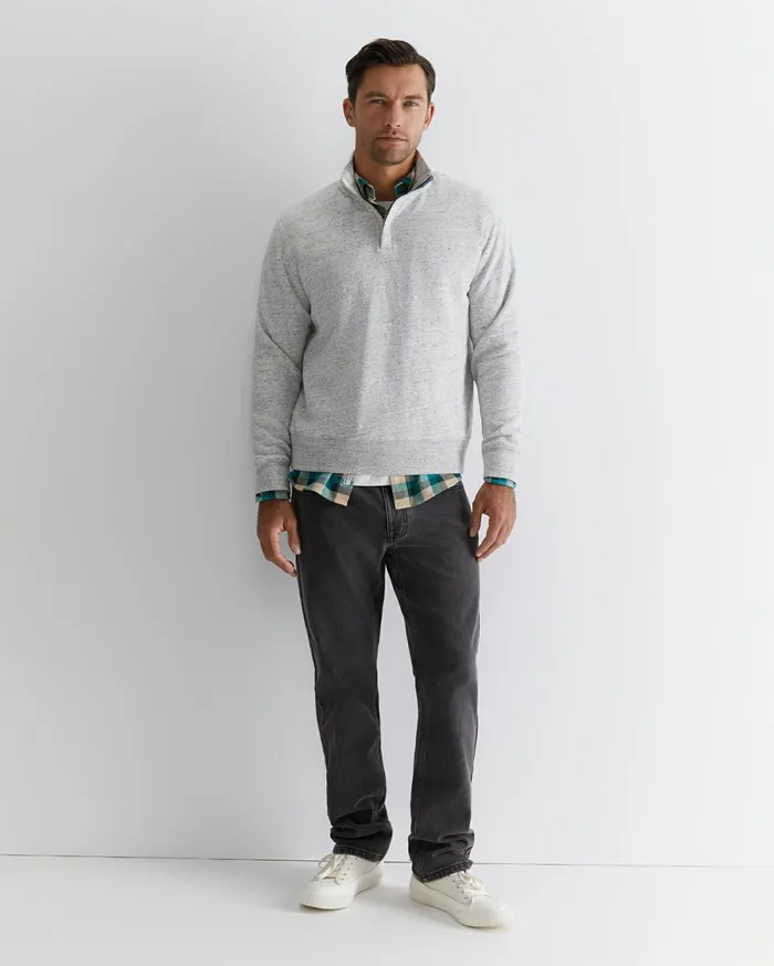 Sportscraft Mont Quarter Zip Oatmeal Men Knitwear