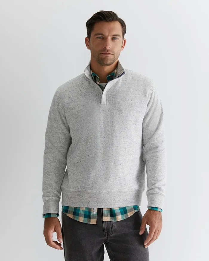 Sportscraft Mont Quarter Zip Oatmeal Men Knitwear