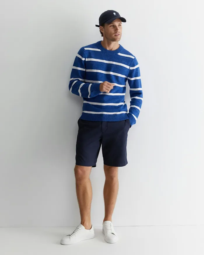 Sportscraft Oliver Stripe Knit Indigowhite Men Knitwear