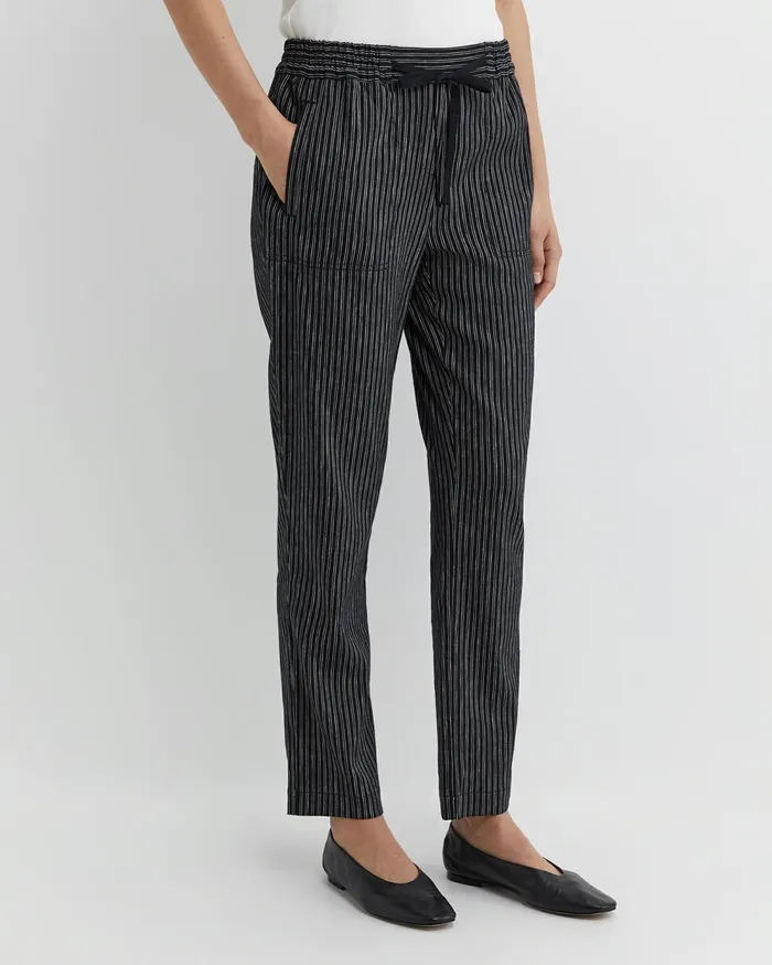 Sportscraft Rosa Stripe Linen Pant Navywhite Women Pants