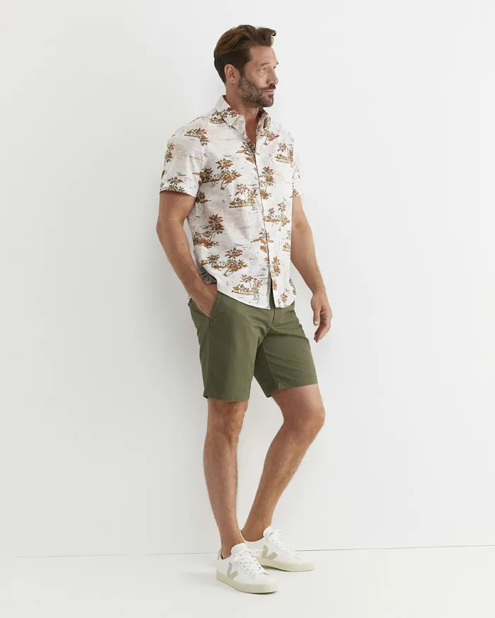 Sportscraft Somers Short Sleeve Cotton Shirt Multi Men Shirts