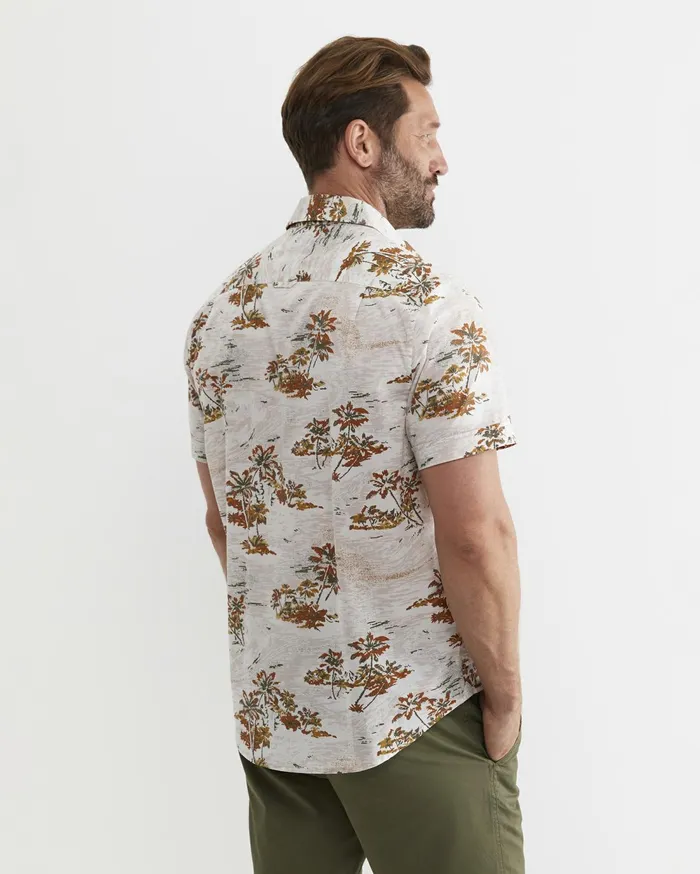 Sportscraft Somers Short Sleeve Cotton Shirt Multi Men Shirts