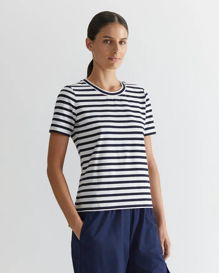 Sportscraft The Perfect TShirt Navywhite Women Tops and Tees