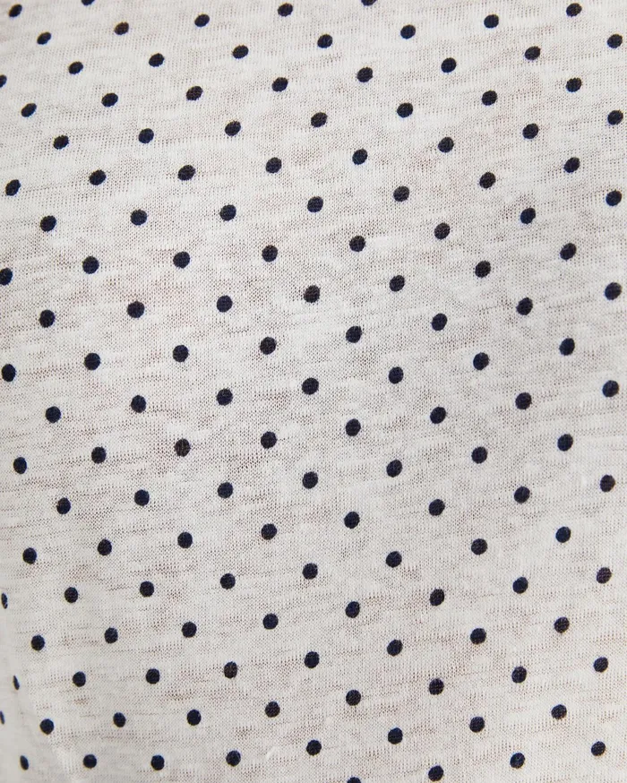 Sportscraft Tonia Spot Linen Tee Whitenavy Women Tops and Tees