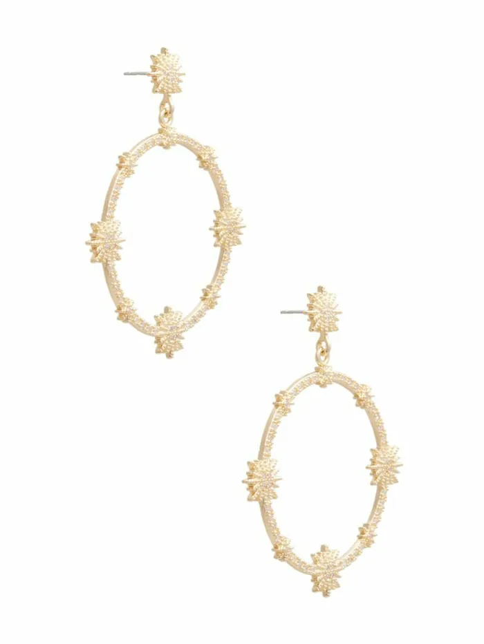 Starburst Statement Hoop Earrings Gold Women Jewelry GUESS Starburst Statement Hoop Earrings Gold Women Jewelry GUESS