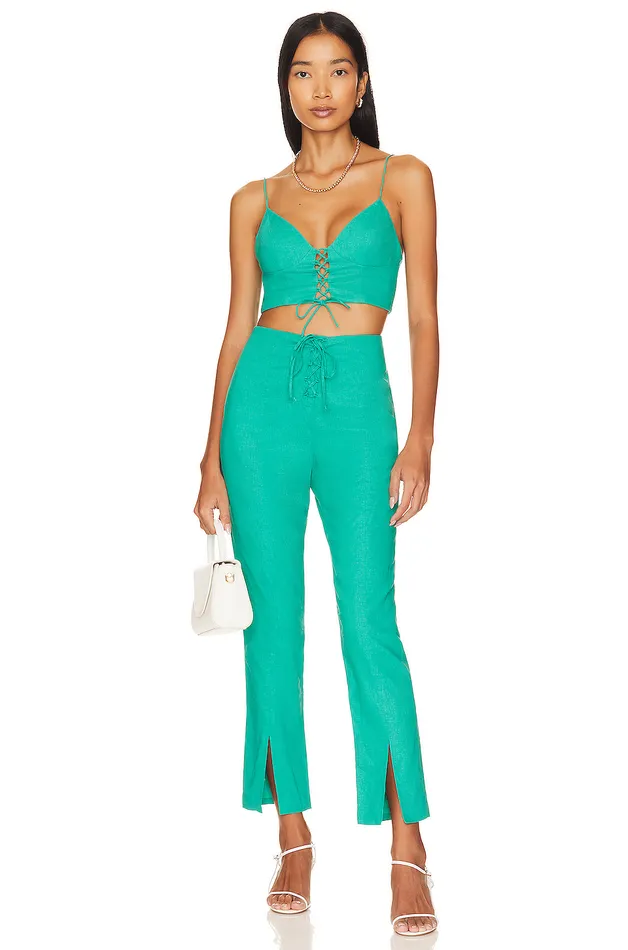 Sterling Crop Top Green Women Lovers and Friends Tops Sterling Crop Top Green Women Lovers and Friends Tops