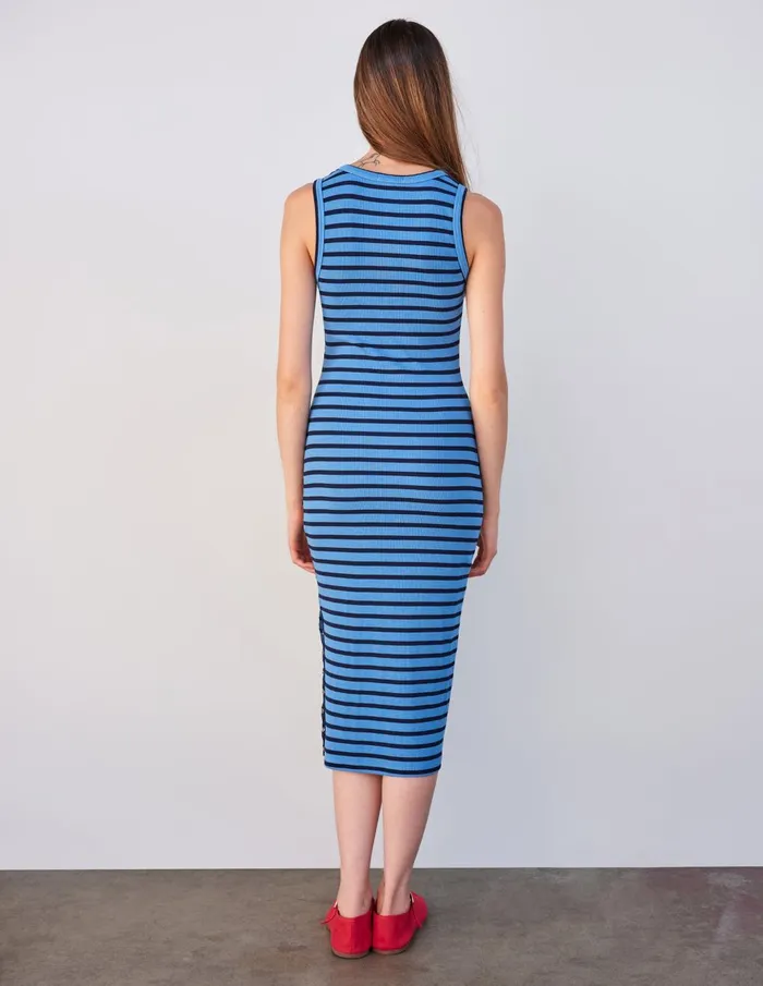 Sundry Clothing Dresses Women Women039s Striped Bodycon Dress With Snaps In Azure Azure Sundry Clothing Dresses Women Women039s Striped Bodycon Dress With Snaps In Azure Azure