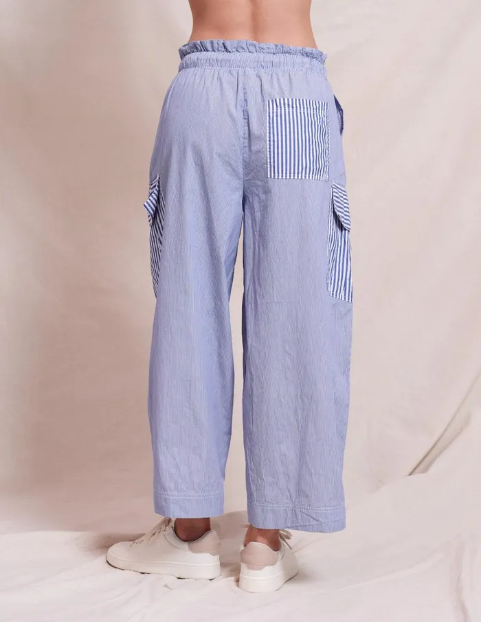 Sundry Clothing Pants Women Women039s Mixed Stripe Cargo Pant In Deep Navy Deep Navy