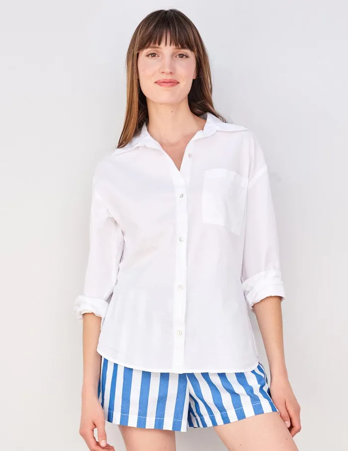 Sundry Clothing Shirting Women Women039s Paris Long Sleeve Button Down In White White