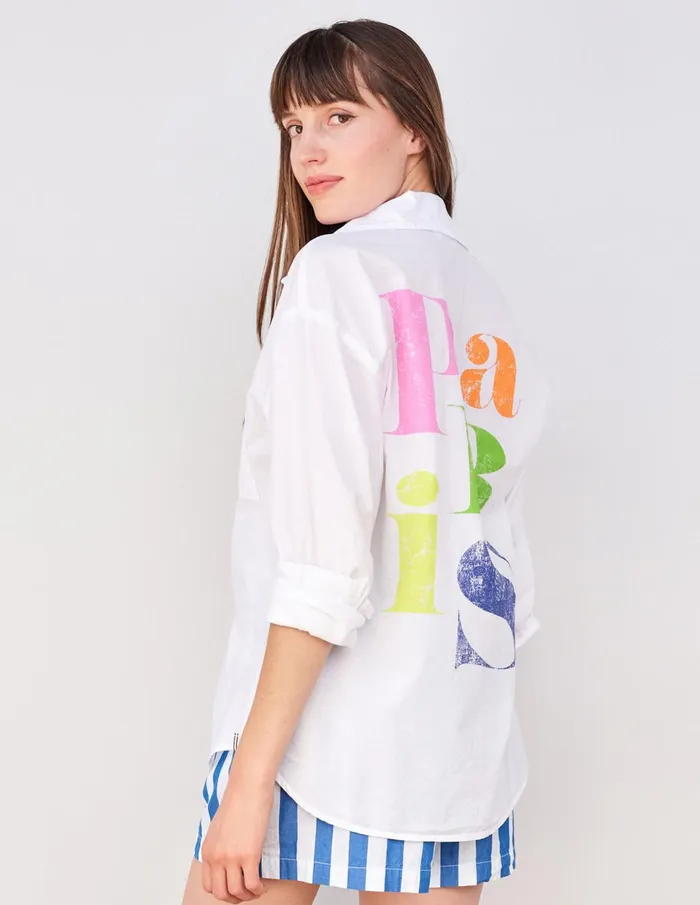 Sundry Clothing Shirting Women Women039s Paris Long Sleeve Button Down In White White