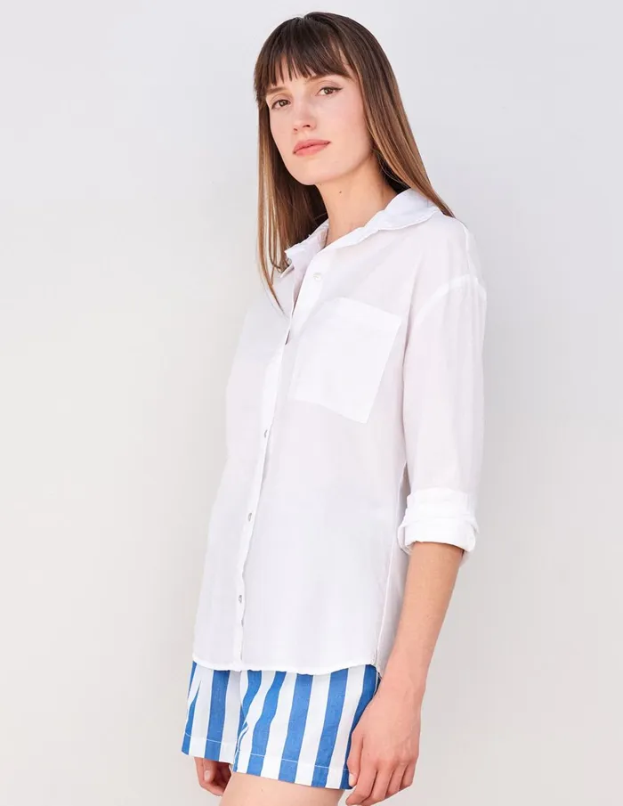 Sundry Clothing Shirting Women Women039s Paris Long Sleeve Button Down In White White