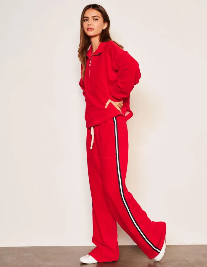 Sundry Clothing Sweaters Women Women039s Crop Half Zip Popover Sweatshirt In Flare Red Flare Red Sundry Clothing Sweaters Women Women039s Crop Half Zip Popover Sweatshirt In Flare Red Flare Red