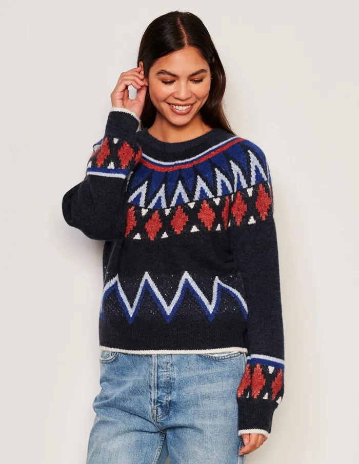 Sundry Clothing Sweaters Women Women039s Fairisle Crew Neck Sweater In Deep Navy Deep Navy Sundry Clothing Sweaters Women Women039s Fairisle Crew Neck Sweater In Deep Navy Deep Navy