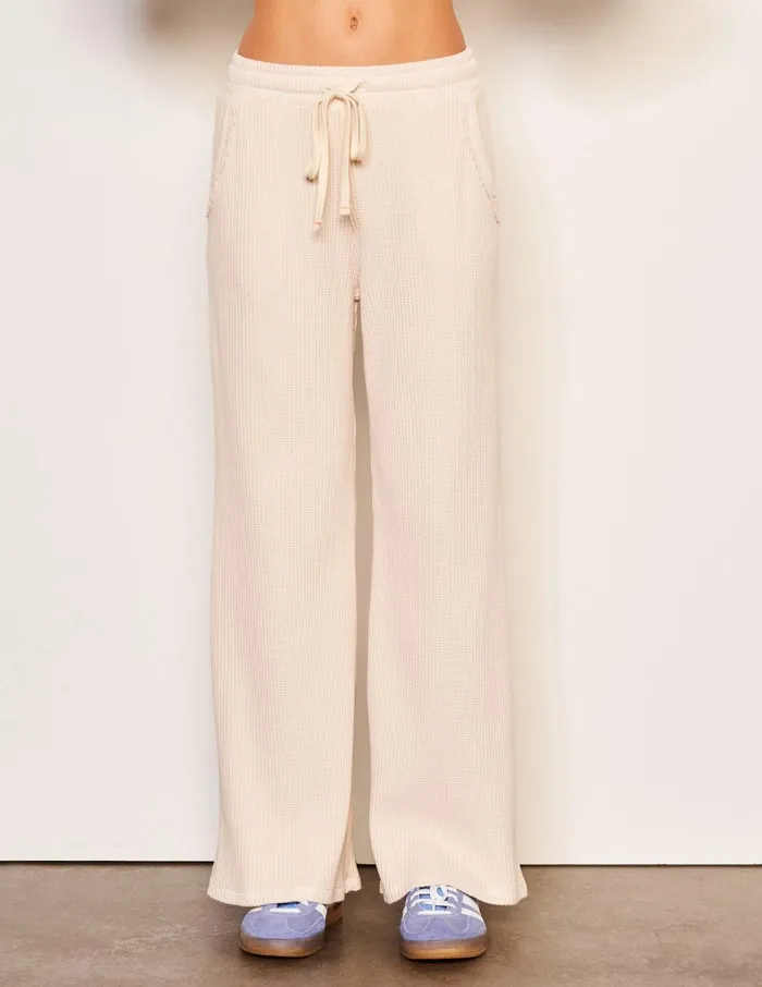 Sundry Clothing Sweatpants Women Women039s Thermal Wide Leg Pant In Oyster Oyster Sundry Clothing Sweatpants Women Women039s Thermal Wide Leg Pant In Oyster Oyster