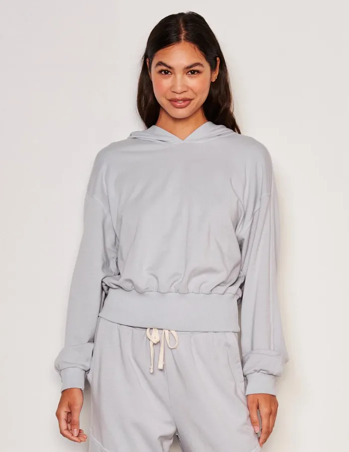 Sundry Clothing Sweatshirts Women Women039s Lounge Banded Hoodie In Blue Linen Blue Linen Sundry Clothing Sweatshirts Women Women039s Lounge Banded Hoodie In Blue Linen Blue Linen