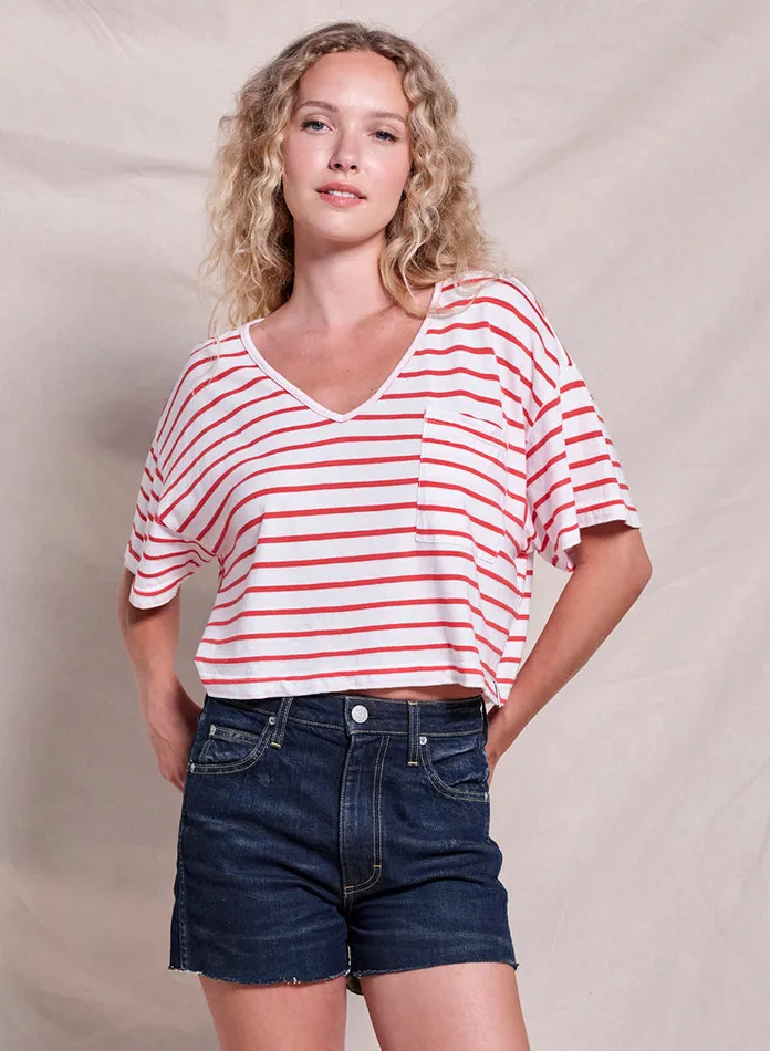Sundry Clothing Tees Women Women039s Crop VNeck Pocket Tee In Optic White Optic White Sundry Clothing Tees Women Women039s Crop VNeck Pocket Tee In Optic White Optic White